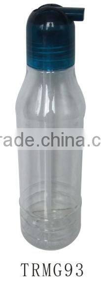 Portable 600ml BPA free plastic transparent sports bottle