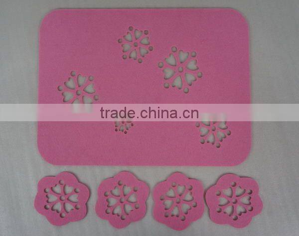 elegant whole sale laser cut felt placemat with good quality