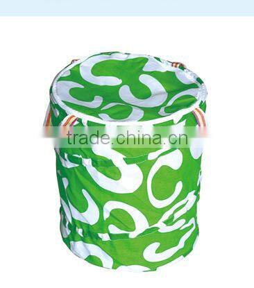 Green Color Household Essentials Pop-up Mesh Hamper