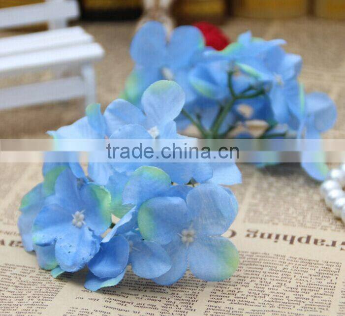 Silk artificial hydrangea flower heads fake flower for celebration