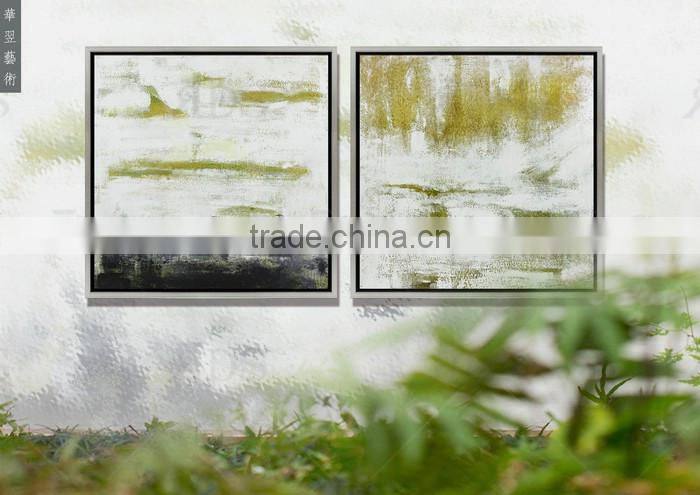 Wall art decorative painting on canvas with golden foil