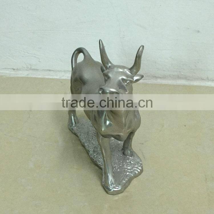 Polyresin bull sculpture