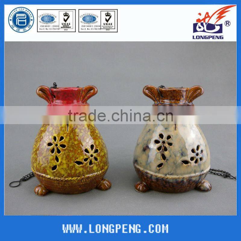 OEM LED Light Ceramic Hanging Lantern