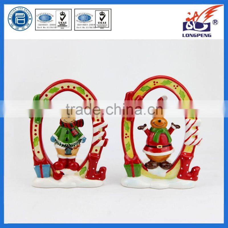 Ceramic Christmas Reindeer Tealight Candle Holders Bulk Christmas Decorated Candle Holders
