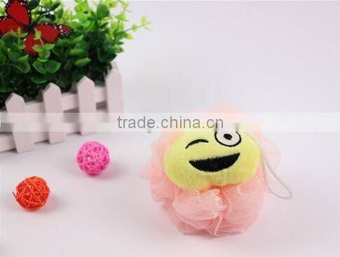 novelty cartoon expression baby bath sponge shower ball wholesale bath sponge shower puff