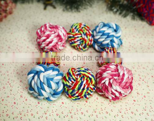 colored textile ball toys for dog pet