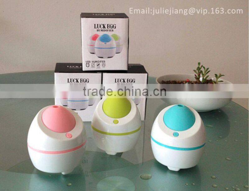 Cool Mist USB Mini Portable Quiet Personal Travel Humidifier with Night Light, Auto Safety Shut-off,Timer function, Adapter & Fi