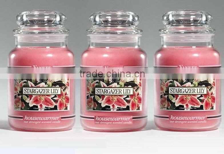 glass wax jar glass candle jar with mushroom lid Scented Glass Jar Candles Scented Candles In Glass Jar