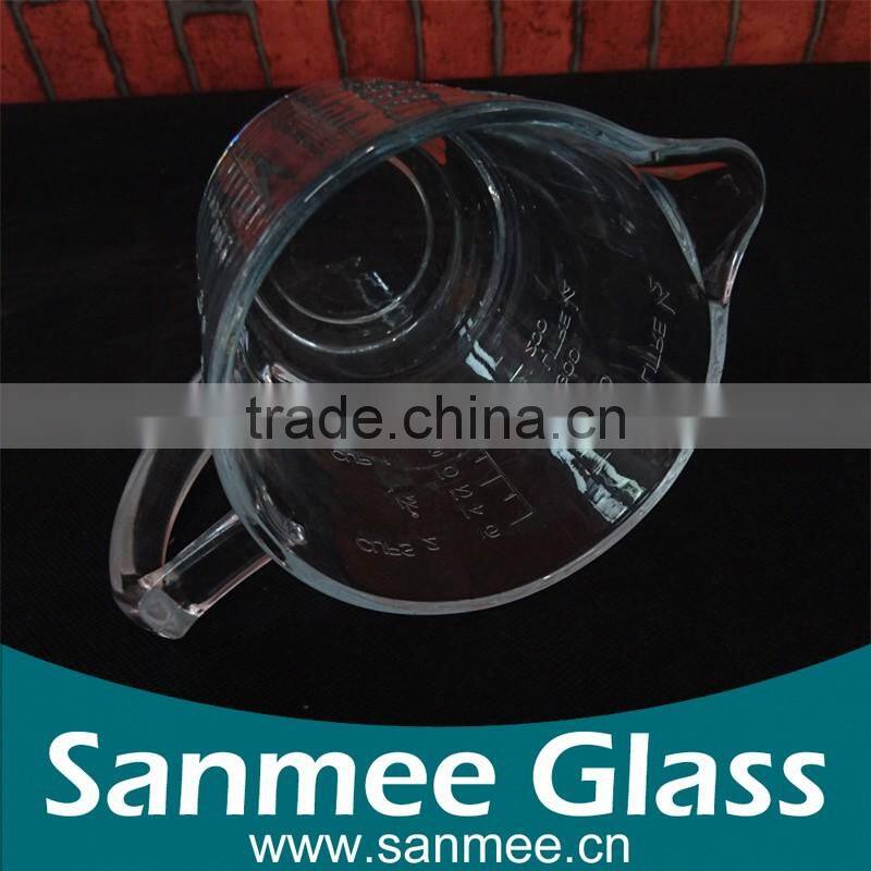 500lm Measuring Drinking Glass Jug With Side Handle