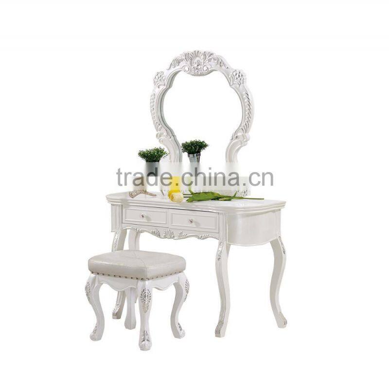 Luxury wood carving two drawers dresser for villa hotel