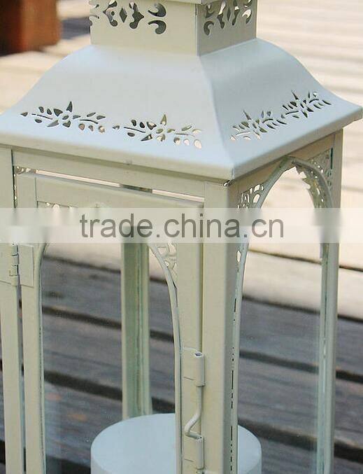 New 2017 White Vintage Style Moroccan Lantern Candle Holders