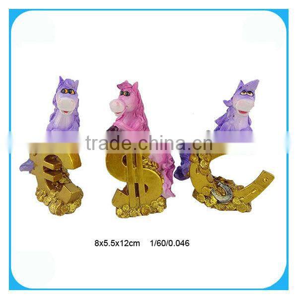 Resin horse statue money saving bank