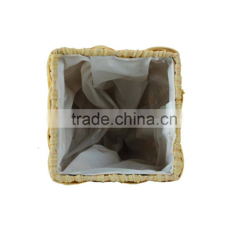 Square Linght brown large plastic flower basket garden pots