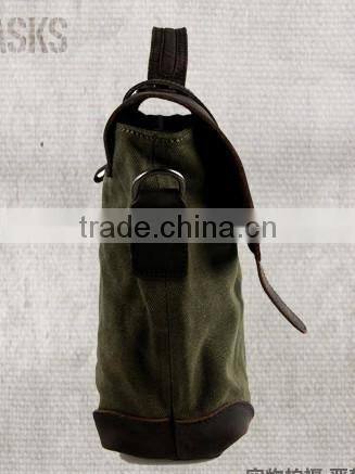High quality mens messenger bag with canvas