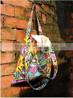 Women Fashion Printing Fabric Hand bag