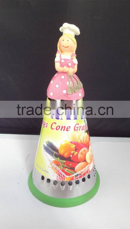 Stainless Steel 4 Sides 10 Inch Vegetable Grater with Food Box