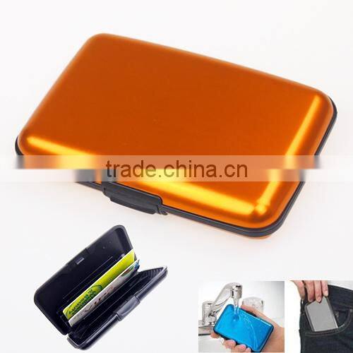 Waterproof Business ID Credit Card Wallet Holder Aluminum Metal id Card Holder Case Box Yoyo id Card Holder