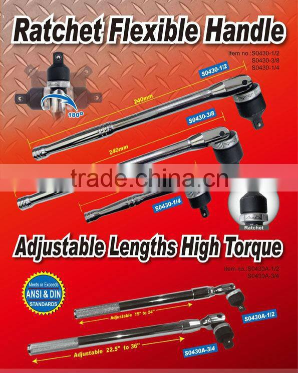 Ratchet Flexible Handle / Adjustable Lengths High Torque