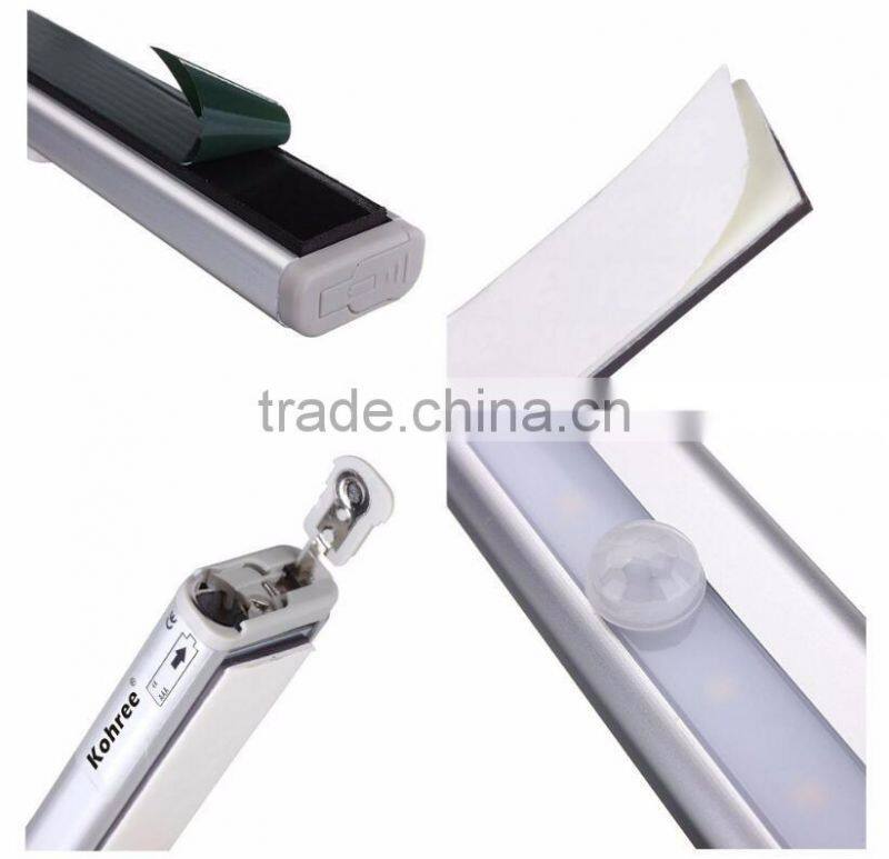 LED PIR Motion Sensor Closet Wardrobe Cupboard Cabinet Night Light