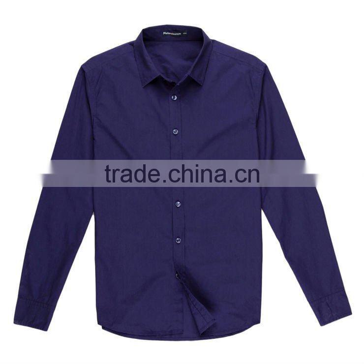Men's 100% cotton poplin shirt with long sleeve