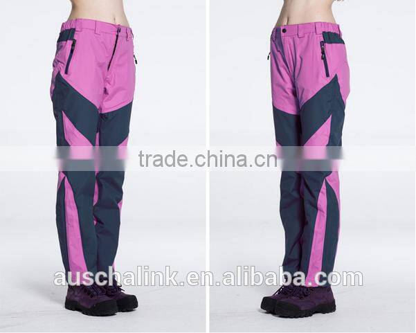 custom women nylon breathable and waterproof ski pants fashion design
