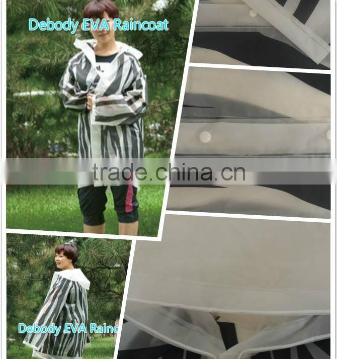 Adult 100% EVA Reusable Rain Poncho with Customer's Logo