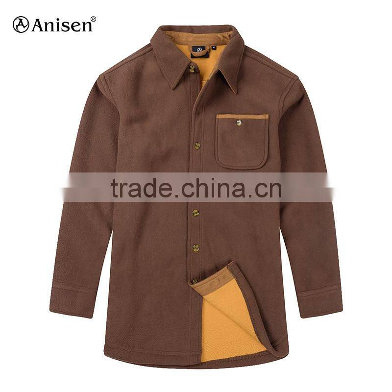 wholesale OEM cheap good quality man school uniform fleece shirt jacket