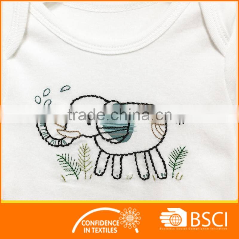 knitted wear embroidery nice white baby romper