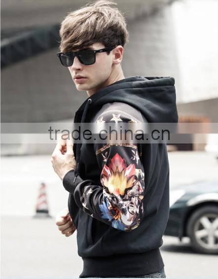 custom winter High Fashion customize Heavy Weight Fleece sport fashion Hoodies with floral printed Sweatshirt for Men