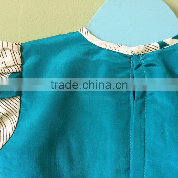 New arrival factory manufacture short sleeve printed kids clothing wholease new model baby girl casual dress