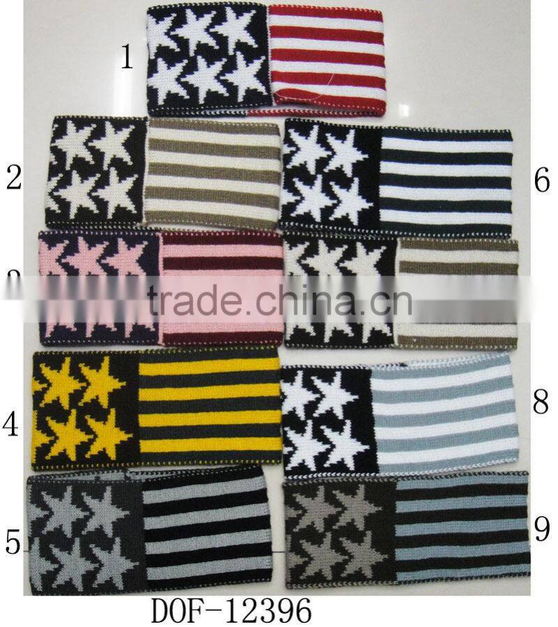 Fashion lady new Hot knitted designer flag headband for winter