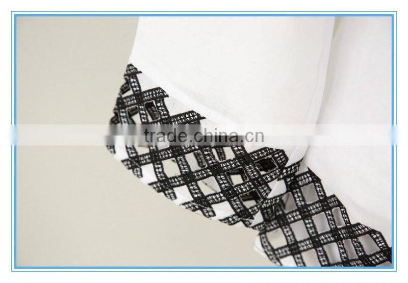 Wholesale Linen Suits 3 Pieces Pants Suits Woman Church Suits With Embroidery Cutwork Design