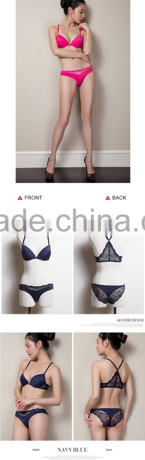 HSZ-18924 Excellent Factory Sexy Bra and Panty New Design Hot Selling Lace Comfortable Ladies Underwear Women Sexy Bra