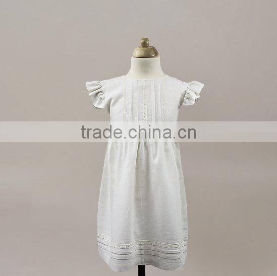 Latest Children Dress Designs Baby Girl Plain Pink Wedding Wear Girls Cotton Party Dresses Clothes