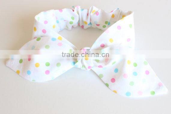 Soft Baby Headband Elastic With Bow Girls Hair Headbands Pure Or Floral Colour