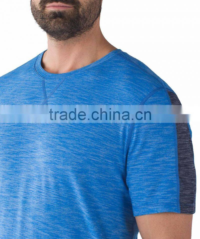Latest running t shirt flat stitching man quick dry running shirts