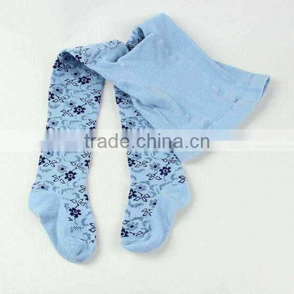 New fashion tights with custom flowers baby girls pantyhose
