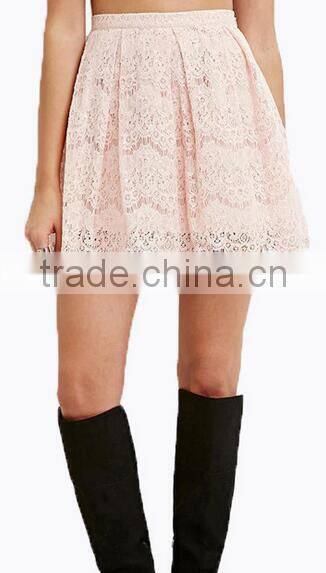 Runwaylover EY2194D 2017 Ladies High Waist Fashion Lace Mini Skirt