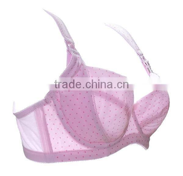 High quality breathable dot 3/4 cup Ladies Cotton Nursing Bar