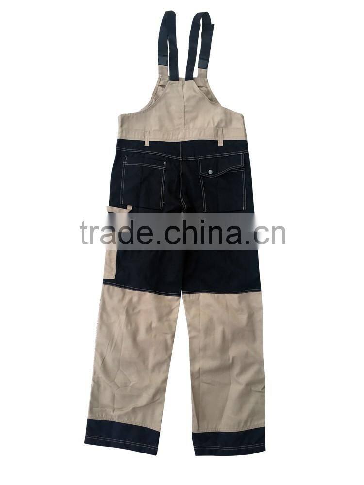 Work mens khaki pants wear-resisting canvas BIB trousers