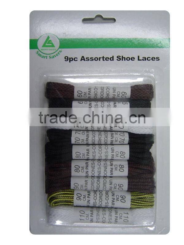 9PC Assorted sport round Shoe Laces