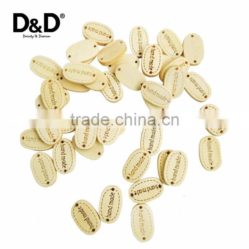 D&D 18PCs/Set 1.1cm*1.8cm Wooden Buttons Oval Handmade Carved Decorative Buttons Sewing Scrapbooking Crafts Made for You