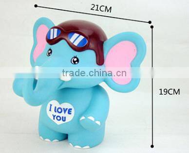 Novelty Resin Elephant kids money box for promotion