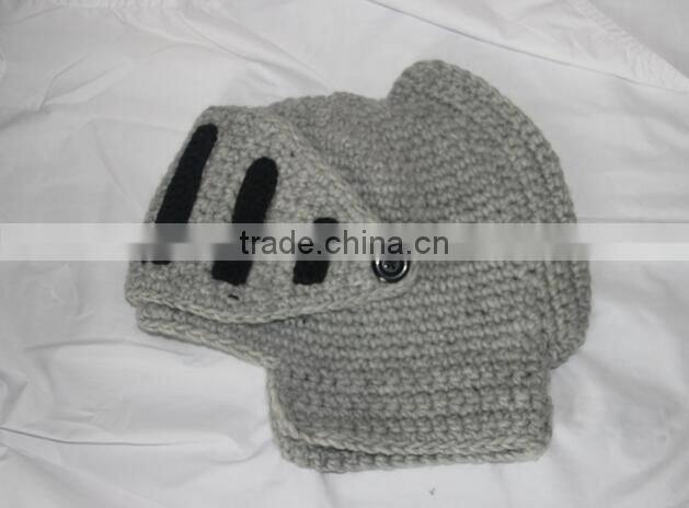 Hot Sell Roman Knight Helmet Hat Crochet Winter Warm Mask Beanies cap