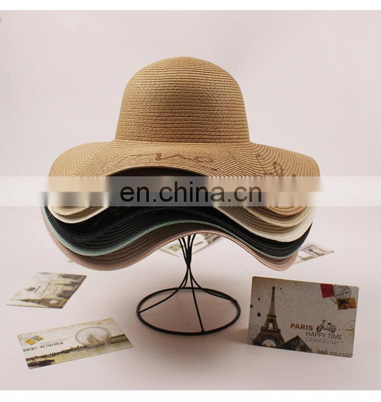 Bohemia Sunshade Straw Hat Handwork Beach Cap Shell a String Of Beads Sunbonnet