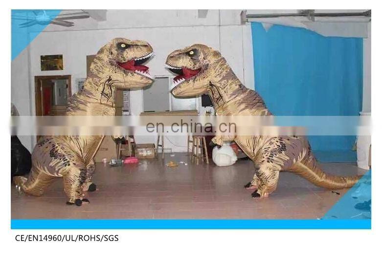 light material inflatable dinosaur costume for adult ,cheap price dinosaur costume inflatable