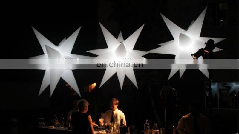 Party/Wedding/Club decorative lighting inflatable star, LED christmas inflatable star for ceiling hang