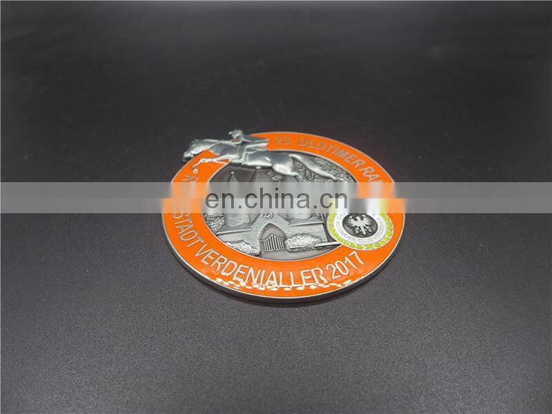 Hot sell die casting sport medallion running medal