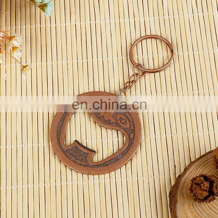 Cheap items to sell meal bottle opener key chain ring for promotion