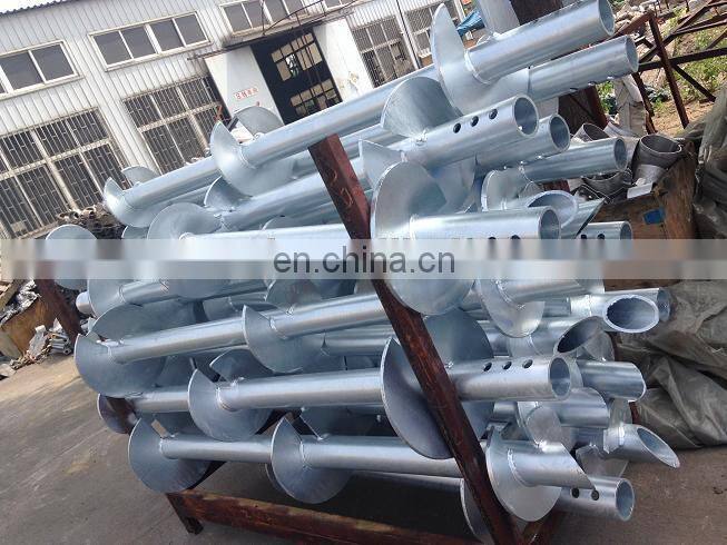 HDG forged earth screw helical anchor pile